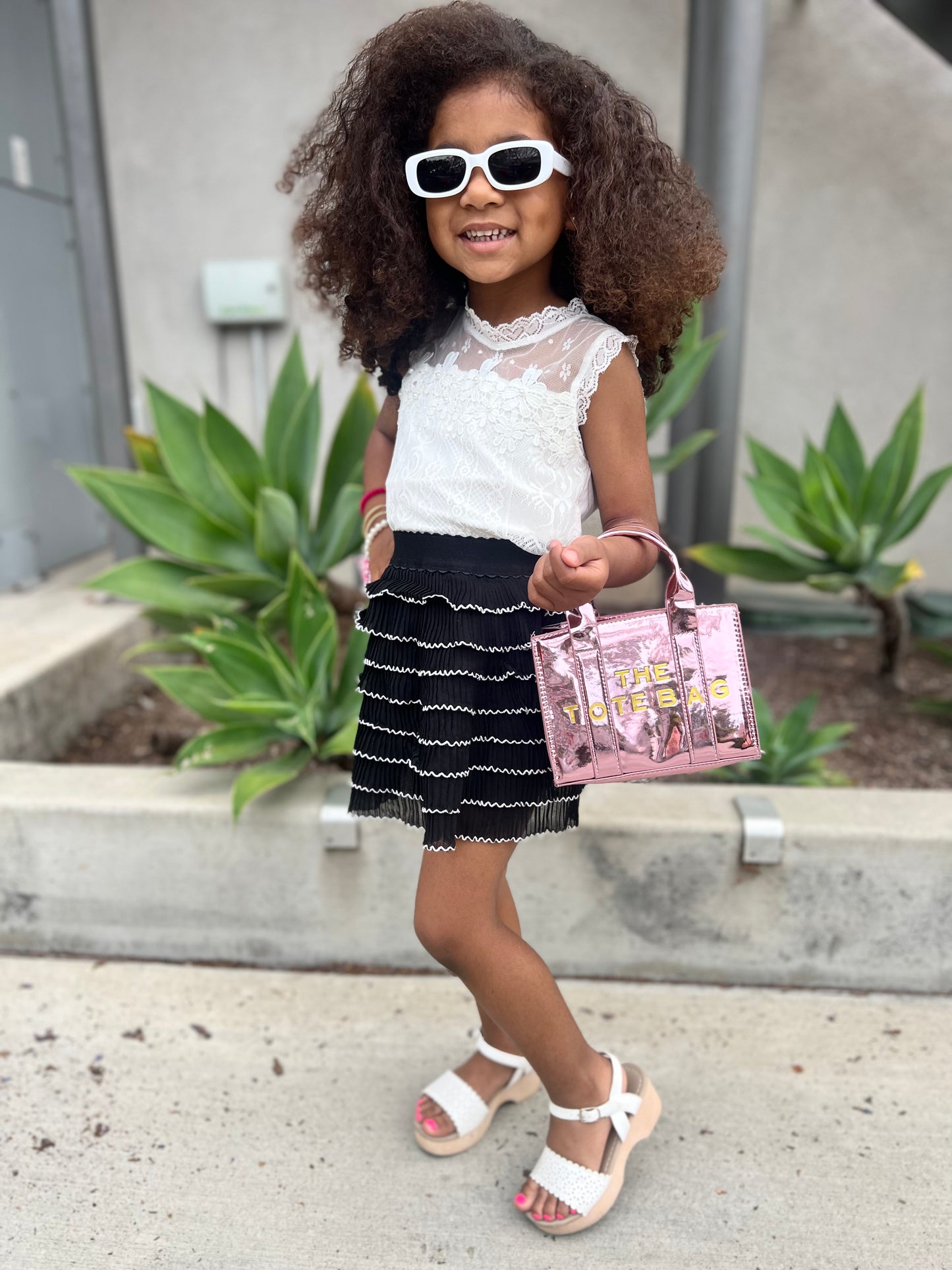 Spade tiered layered skirt