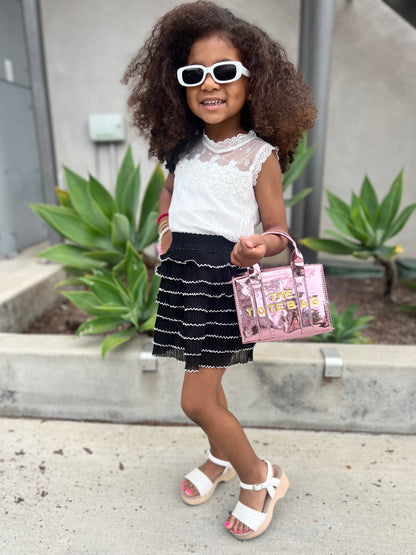 Spade tiered layered skirt