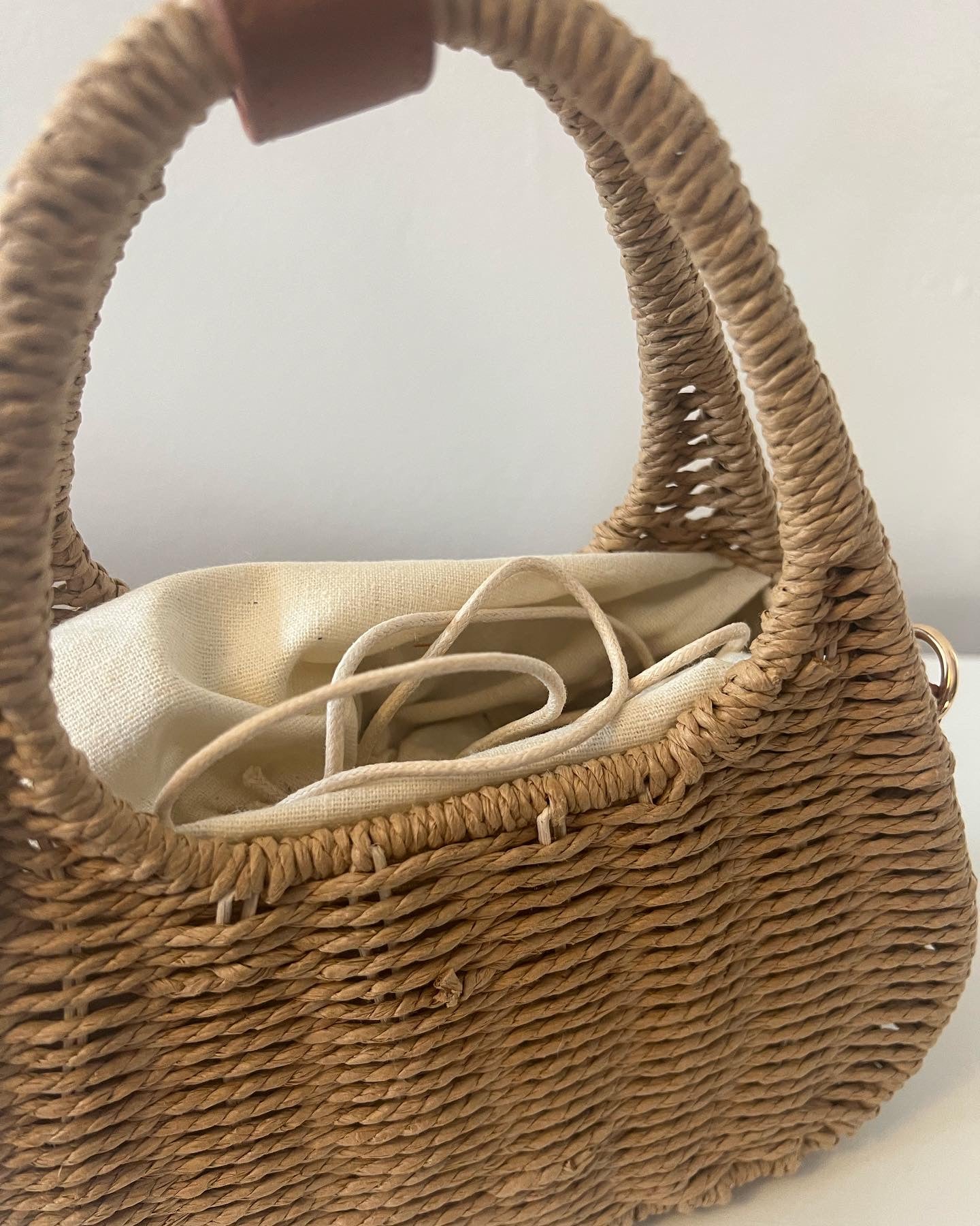 Natural Wicker Mini Handbag