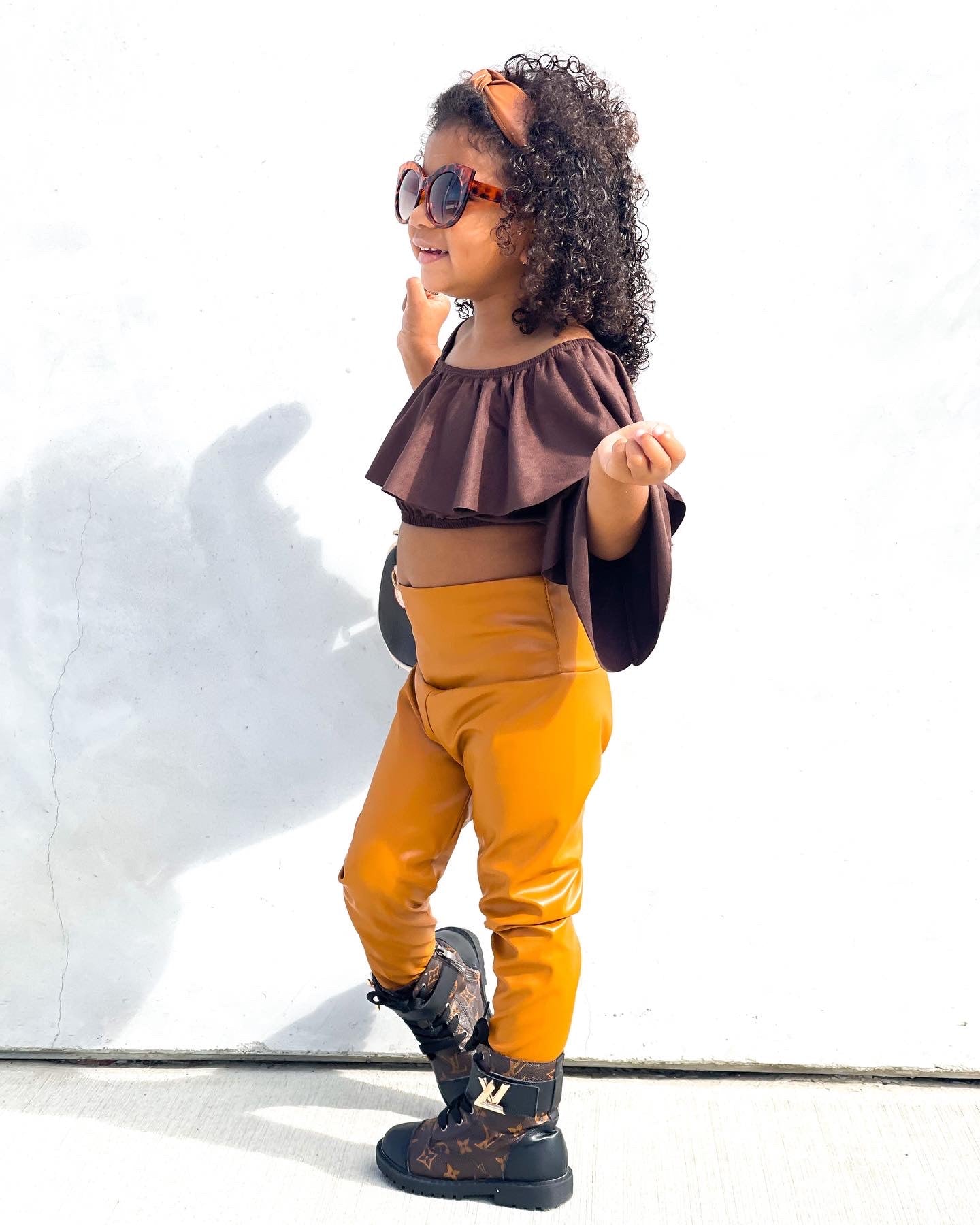 Nina High waisted faux leather pants