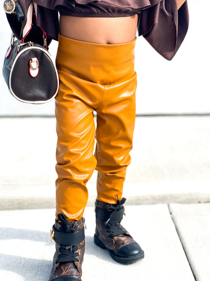 Nina High waisted faux leather pants
